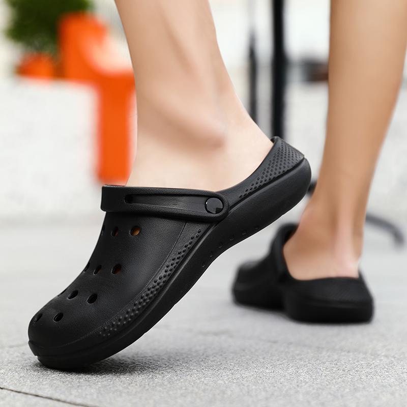 New Dongdong Shoes and Slippers New Women's Summer Indoor Home Cute Anti Slip Home External Wearing Baotou Slippers for Men