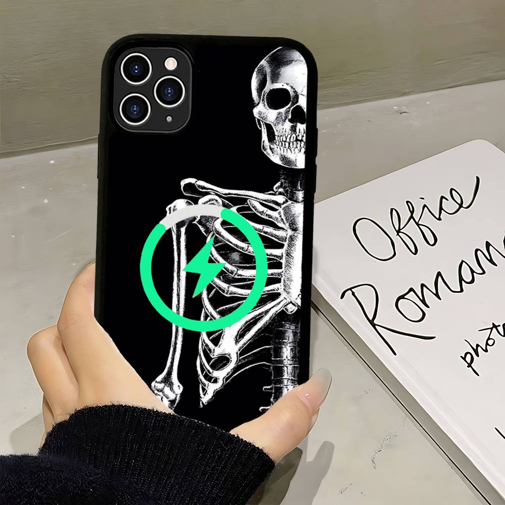 Radiological Human Organs Skeleton For Magsafe Magnetic Case For IPhone 17 Air 16 15 14 13 12 11 Pro Max Plus Wireless Charging
