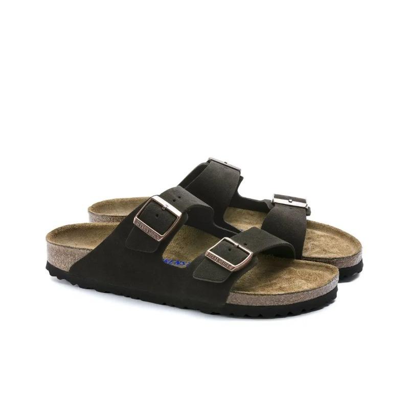 Birkenstock Arizona Unisex Stylish Double Buckle Slide Sandals Mocha Wide Fit 0951311 39