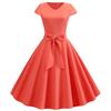 IHUASU Fashion Summer Spring Short Sleeve V-Neck Casual Dresses