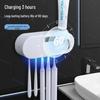 Wall-Mounted UV Toothbrush Holder with Automatic Toothpaste Dispenser