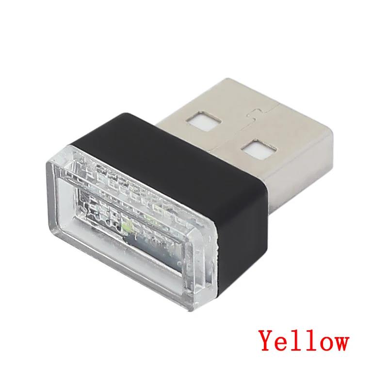 Mini Car Interior Ambient Lights Atmosphere Lamp USB LED Car Lights PC Car Decoration Light Plug and Play Decor Lamp Lighting Dome Lights 6