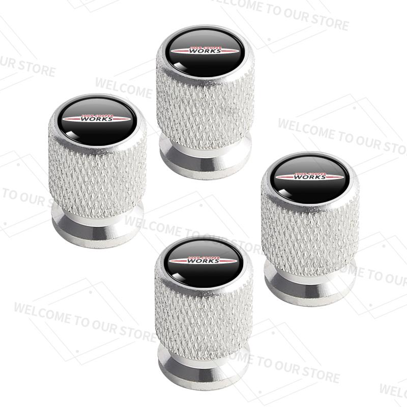 4pcs/1set For Mini JCW R50 R55 R56 Cooper S  John Cooper Works S Logo Car Valve Caps Wheel Tires Air Tyre Stem Protective Cover