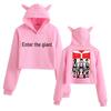 Attack on Titan Cat Ear Crop Top Hoodie for Women