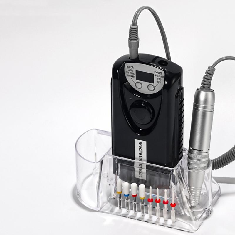 Nail Drill Bits Holder Display Clear Nail Display Box Transparent Makeup Storage Organizer Nail Manicure Tools