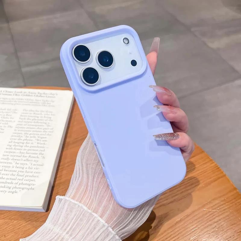 Luxury Matte Candy Color Silicone TPU Skin Feel Soft Case for IPhone 17 Air 16E 15 14 13 Pro Max Stain-Resistant Anti-Fall Cover