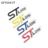 New Metal Red Blue ST Line Front Sticker Car Head Emblem Badge Chrome Sticker for FIESTA FOCUS MONDEO Auto Car Styling