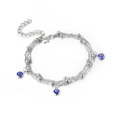 Trendy Multi-layer Eye Anklet: European & American Fashion Jewelry
