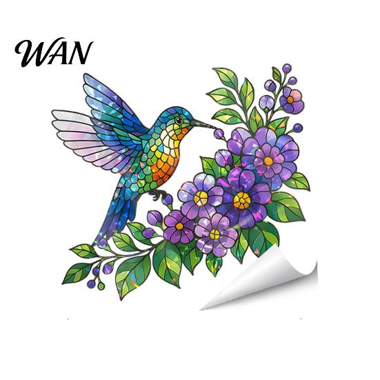 Sunlight Friendly Window Decal Spring Summer Flowers Clings Double Sided Tulip/Rose/Wildflowers Damage-free Sticker In Vase Decals Anti-Collision