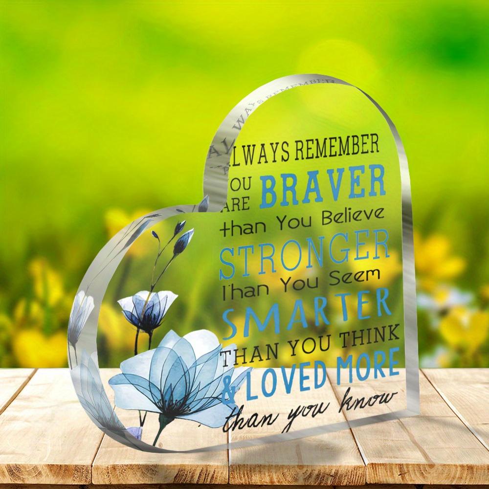 

2D Flat Acrylic Blue Flower Women s Friendship Gift, Daughter Son Decoration, Indoor and Outdoor Decoration - No Battery/electricity Required, Free 10*10cm