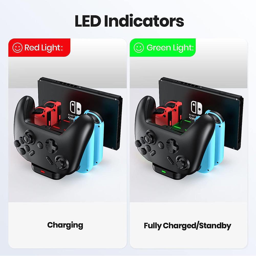 6 in 1 Controller Charger Dock for Nintendo Switch & OLED & Lite Accessories