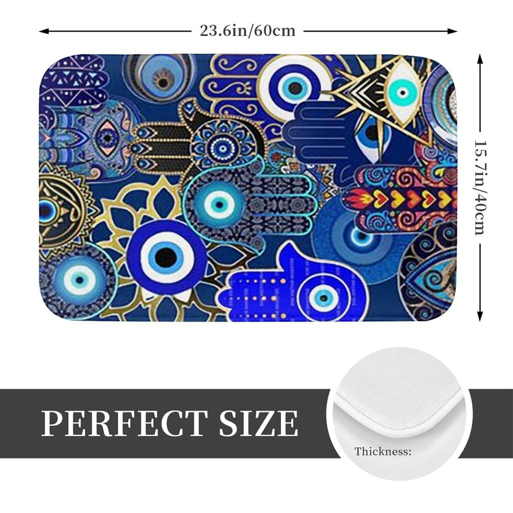 The Hand Of Fatima Printed Anti-slip Doormat Floor Mat Water oil proof Carpet Rug for Kitchen Entrance Home Balcony Footpad Mats