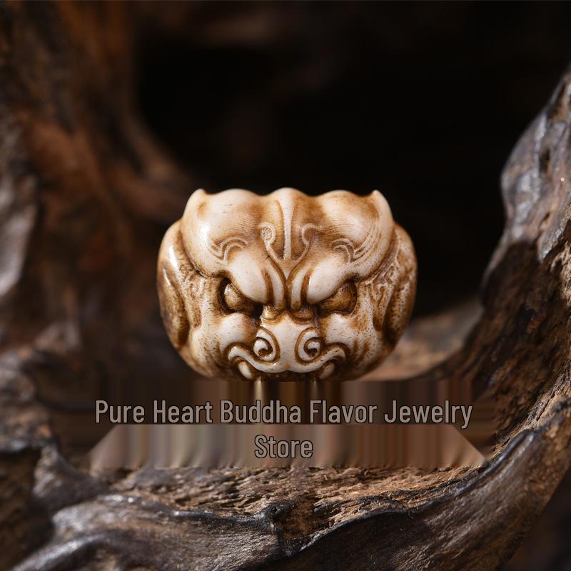 

Кулон Ганеша из резного рога, Пиксю, нэцкэ, сделай сам, буддийские бусины, ювелирные изделия.