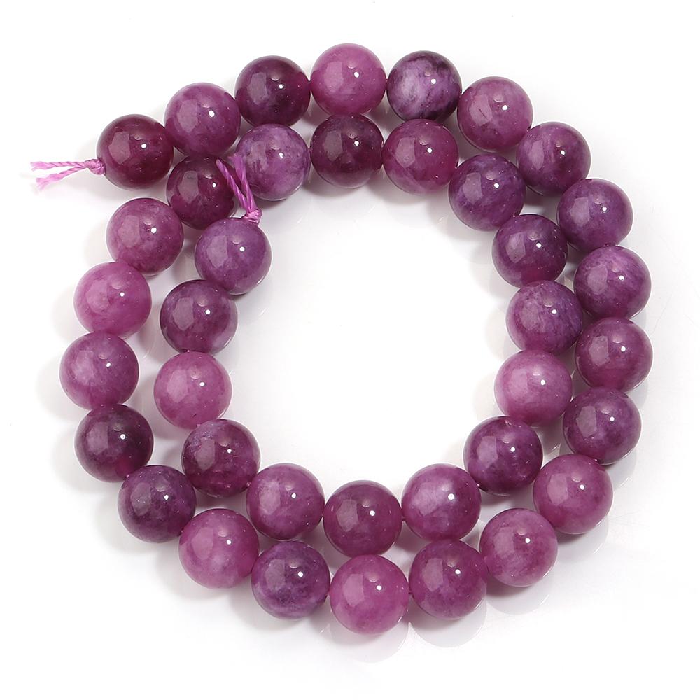 6/8/10mm Natural Amethyst Stone Beads Round Crystal Loose Spacer Beads For Jewelry Making DIY Bracelets Necklace Accessories