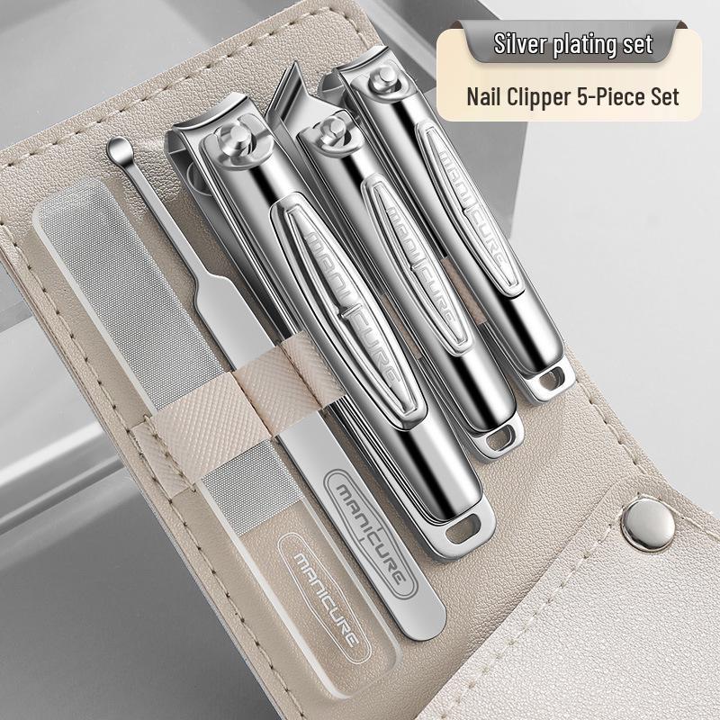 4-Piece Anti-Splatter Nail Clipper Manicure Set: Customizable & Gift-Ready