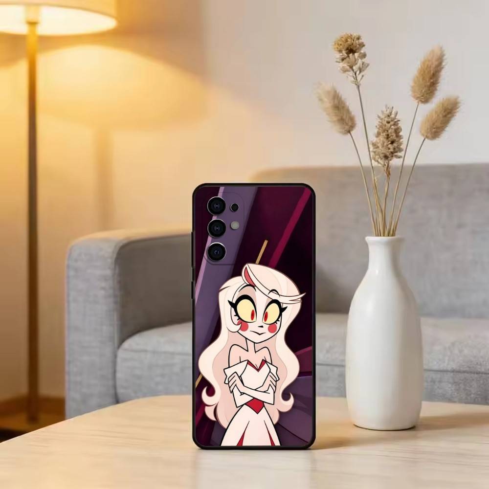 

H-Hazbin C-Charlie Phone Case Black Silicone Soft For Samsung S25,S24,S21,S22,S23,S30,Ultra,S20,Plus,Fe,Lite Samsung S20plus5G