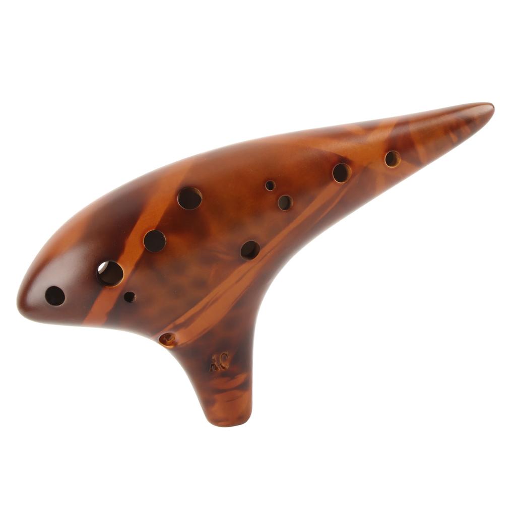 Ocarina 12 Hole Alto C Flute Wind Instrument Natural Sound Easy To Learn Early Childhood Education