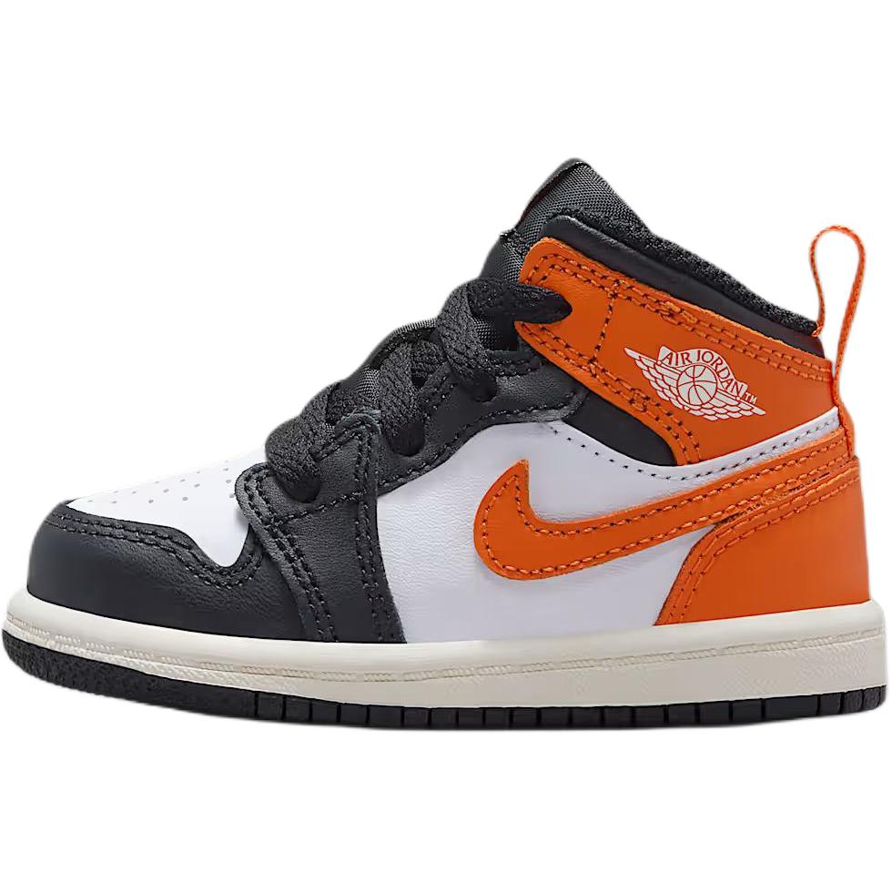Jordan Air Jordan 1 Mid top Toddler Shoes Black Infant And Toddler DQ8425-801 19.5
