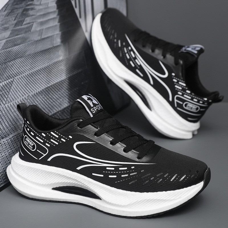 Sneakers spring new youth daily outdoor running shoes fashion trend lace-up breathable men's shoes