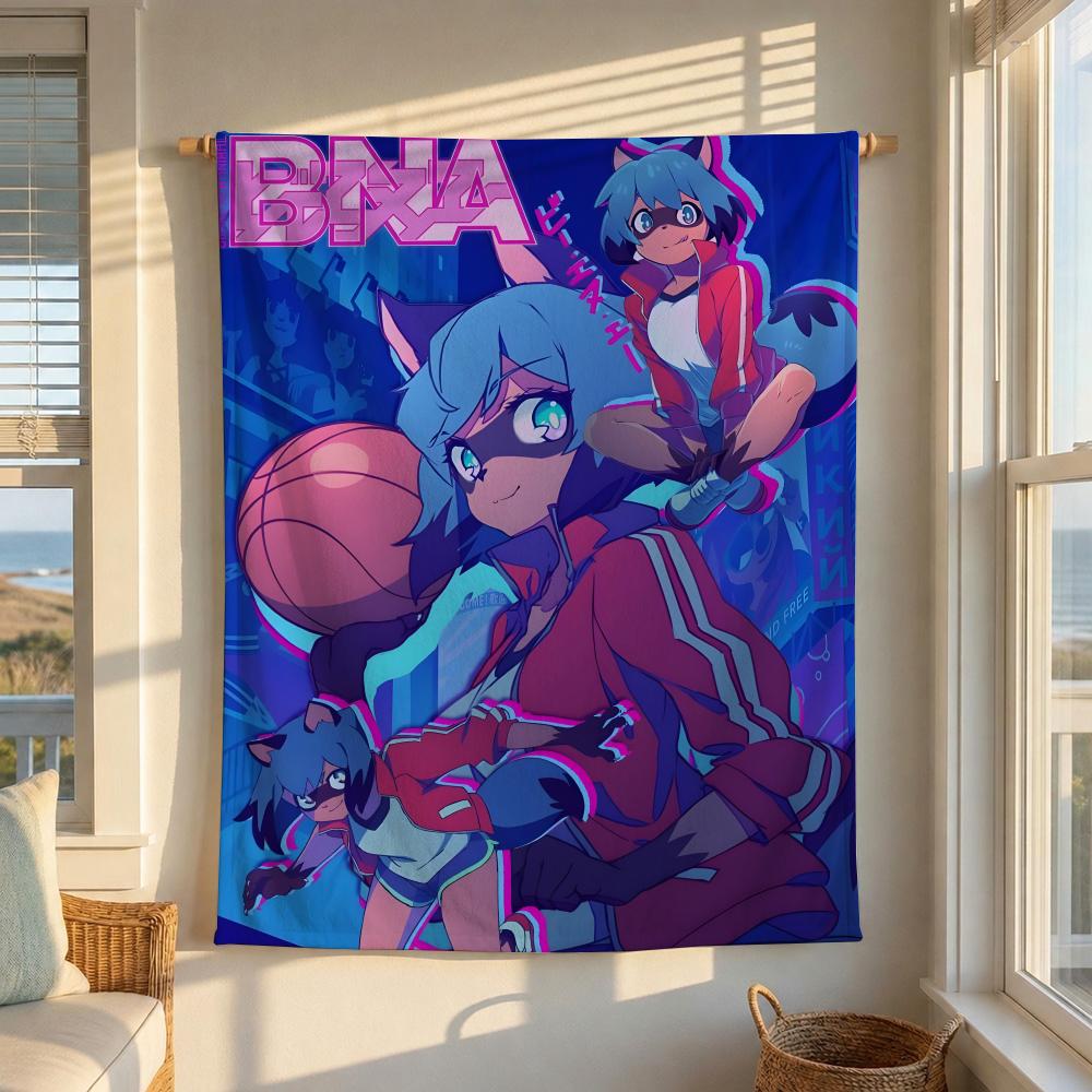 Anime B-Bna Animation Throw Soft Flannel Blanket For Bed Bedroom Sofa Picnic Throw Skin-Friendly Breathable Gift Cover