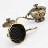 Retro Plum Blossom Incense Burner With Handle Retro Plum Hollow Out Incense Stick Burner Zinc Alloy Small Craft Home Decor 7