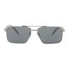 Prada Logo Metal Square Sunglasses Men's Silver