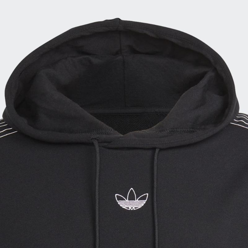 Adidas Originals Sprt Series Three-Stripe Hoodie, Men Comfort Casual Long Sleeve Black Hoodies GN2470