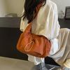 Canvas Ladies Crossbody Bag With Solid Color Drawstring Design For Daily Use And Urban Style