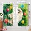 2pcs,2D Plane Printing Print Curtains Longhair Cat by Tree Durable Polyester (without Rod) Versatile All for Living Room,