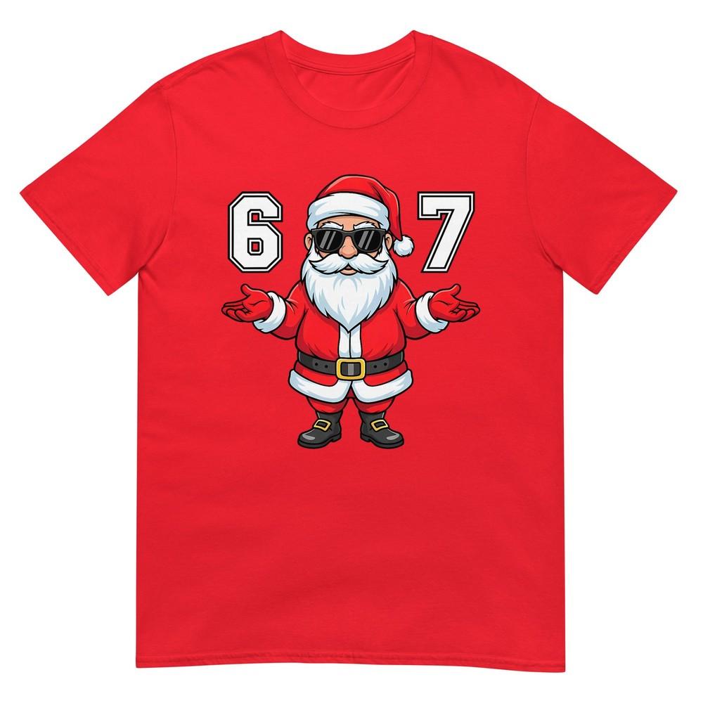 67 Christmas 6 7 Santa Six Seven Meme Pajamas Xmas Boys Teen TShirt S