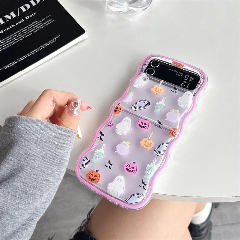 Cartoon Halloween Wave Case Galaxy Z Flip 5/6 Slim Protective Cover
