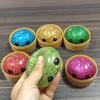 Glitter Dumpling Squeeze Toy Smiling Expression Steamed Bun Fidget Toy Stretchy Decompression Simulation Dough Ball Desk Toy