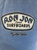 Ron Jon Surf Shop Myrtle Beach Ciano/Azul Tamanho Grande Camiseta Unisex com Visual Vintage/Logo