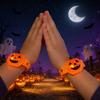 Halloween Wristband, LED Light Up Bracelets, Spooky Skull Eyeball Spider Pumpkin Wrist Bands for Halloween Party Supplies