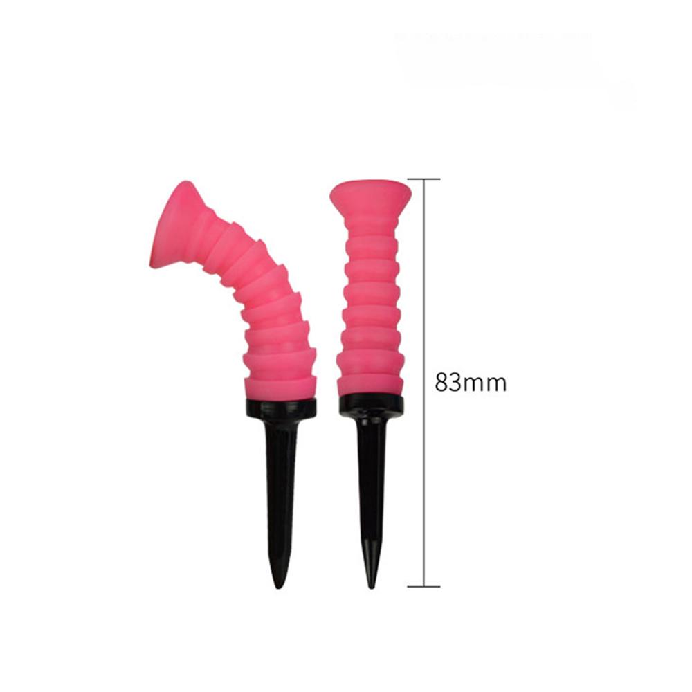 5 szt. Elastyczne gumowe tyczki golfowe 360° 3,24 cala/83 mm Trwałe Niska tarcie Żywe wielokolorowe Idealne dla codziennych golfistów