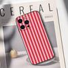 Burgundy White Stripe pattern Phone Case For iPhone 17,16,15,14,13,12,11 Plus,Pro Max,XS,Soft Black Cover