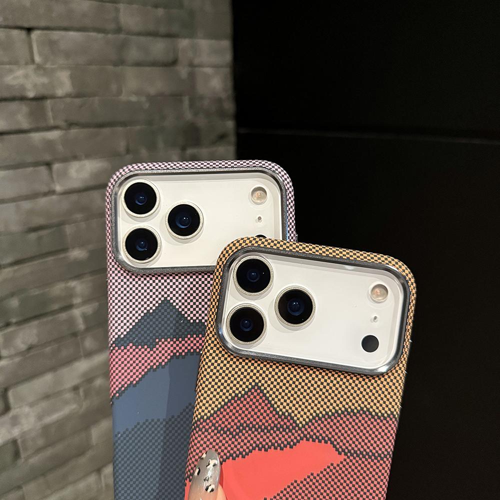 Luxury Premium Carbon Fiber Case For iPhone 17 Air 16 15 14 Pro Max Plus For Magnetic Patterned Alloy Lens Frame Protect Cover