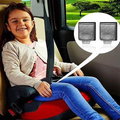 Ajustador de Cinturón de Seguridad de Coche Negro Cuero PU Limitador de Cinturón de Seguridad Clip Fijo Anti-Estiramiento Cuello Vientre Accesorios de Interior de Coche
