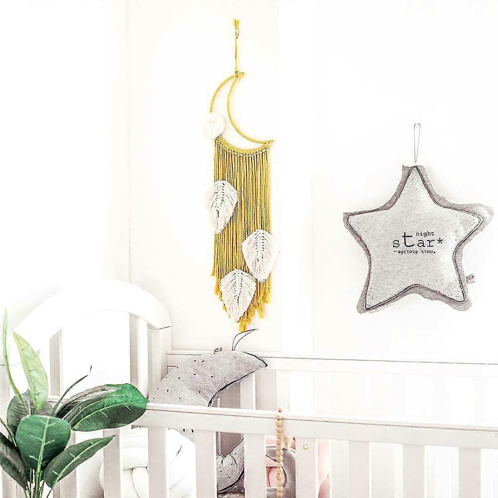 Wall Hanging Tapestry Handmade Ornaments Boho Style Gifts Wedding Decorations Home Decor (Yellow