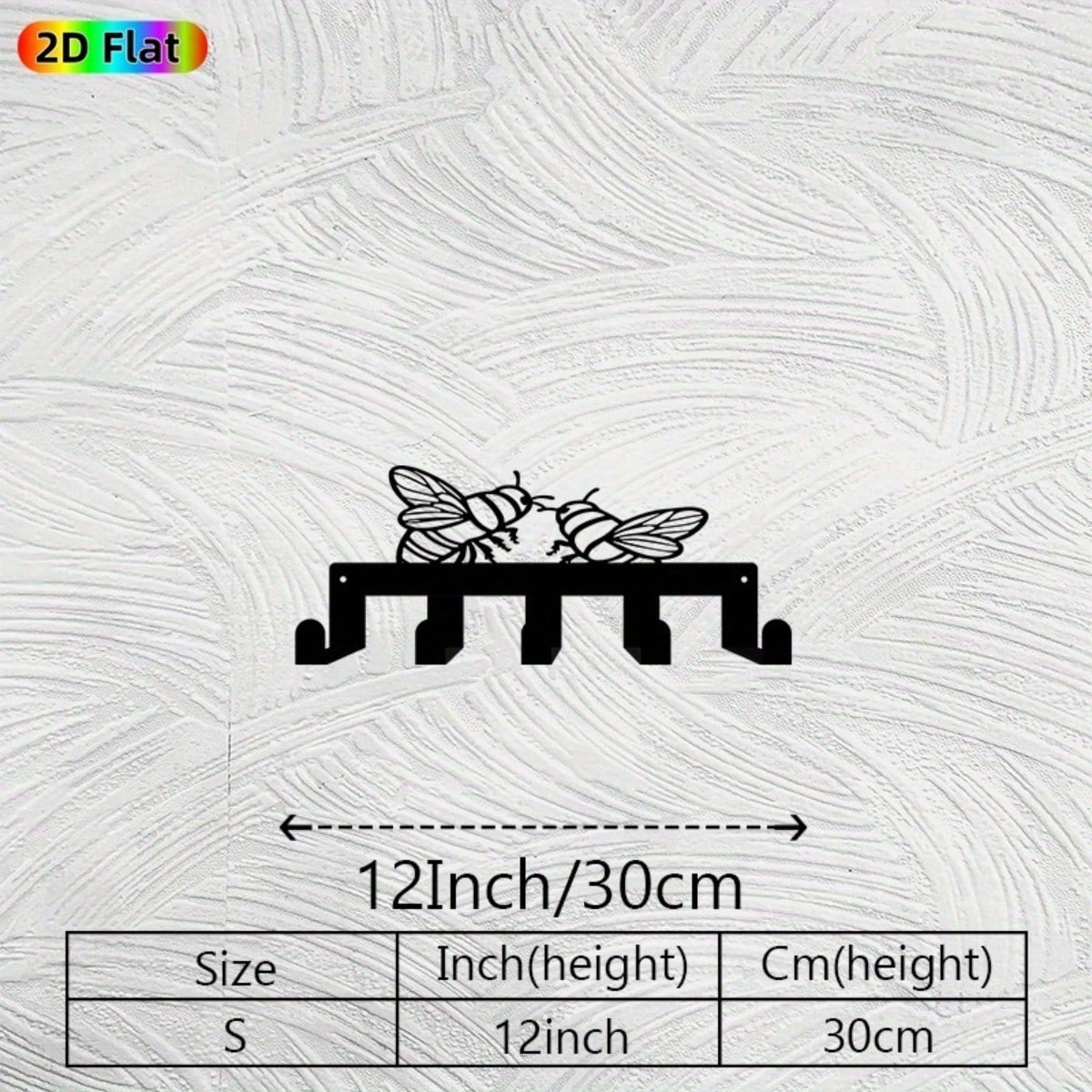 Vintage Honeycomb Key Holder Wall Mount 5 Hooks Hand Forged Iron Art Decor 14x30