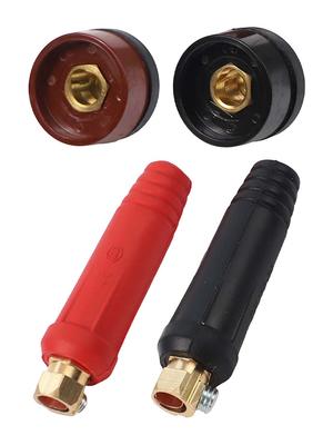 4 Stück TIG Schweißzubehör Kabel Panelstecker Buchse DKJ10-25 & DKZ10-25 200A Schnellkupplung Stecker Löten Auf Lager