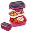 1200ML 2 Camadas Bento Lancheira Com Colher Garfo, Criança Alta Capacidade Microwae Recipientes de Alimentos Portátil À Prova de Vazamento Escritório Camping
