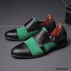 Luxus Designer Britisch Schwarz Mit Grün Monk Strap Schuhe Für Herren Hochzeitskleid Abschlussball Heimkehr Oxford Sapatos Tenis Masculino