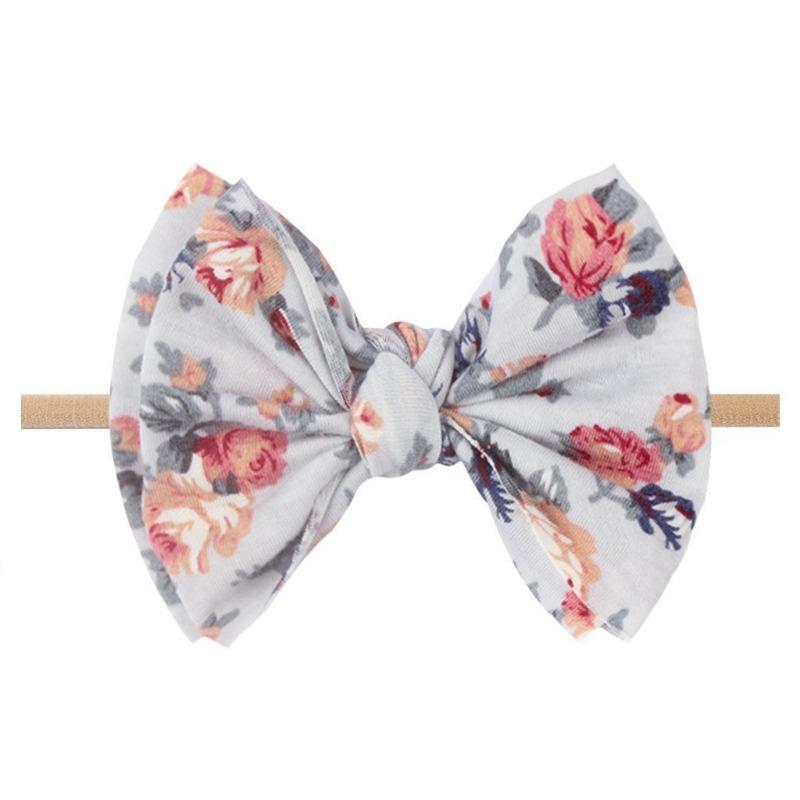 Neues Baby-Stirnband, weiches und bequemes bedrucktes Schleifen-Kinderstirnband, dünnes Baby-Haaraccessoire