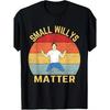 Men'S Funny Stag Do Joke T-Shirt - Small Willy'S Matter Slogan & Retro Striped Bullseye Chest Print - Loose Fit Funny Gag Gift for Bachelor Party,