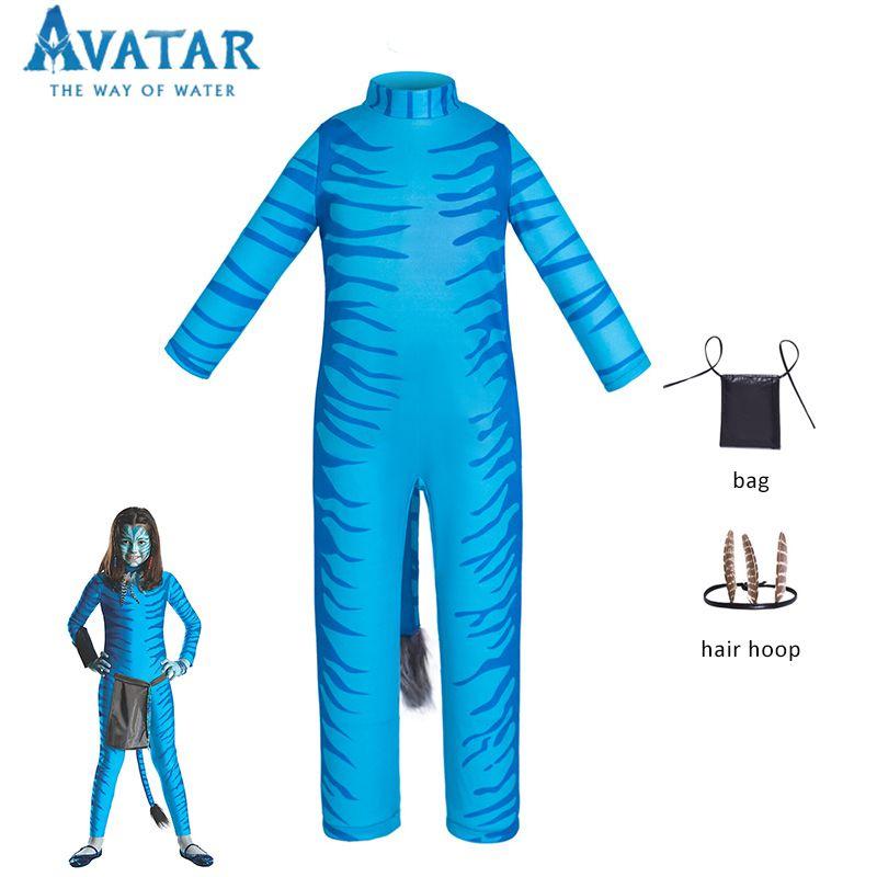 Exquisite Avatar Cosplay Suit For Halloween Party Unisex Kids Jumpsuit Set