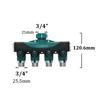Brass 3/4 Inch Thread 2- Way Garden Tap Water Splitter Copper Y Irrigation Valve 5/8" Quick Connector Cranes Adapter 1pcs