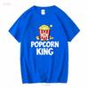Popcorn King Machine Movie Snack Maker T Shirt Men vintage Washed Comfortable graphic Top For Everyday Wear Stretched Unisex