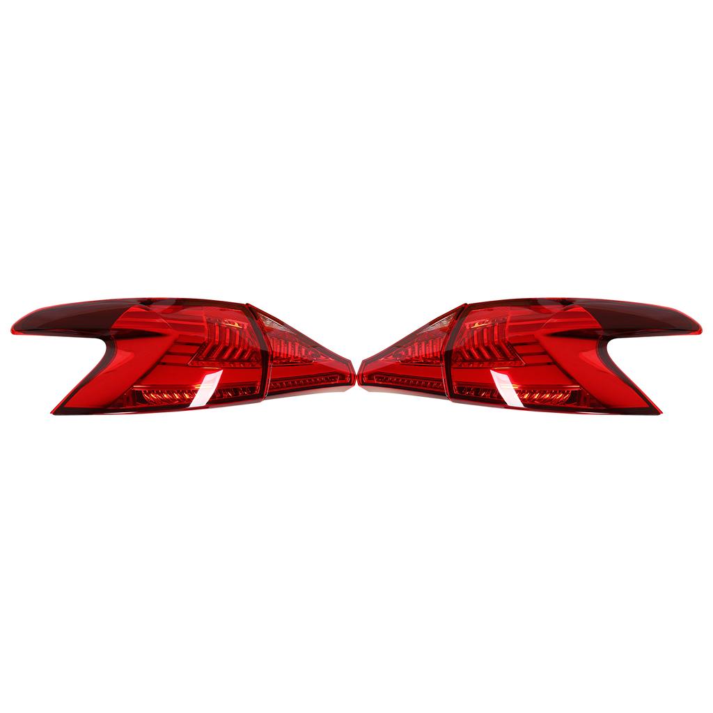 Red Lens LED Tail Lights Sequential Turn Signal Rear Brake Reverse Running Lamp Replacement for Hyundai I20 2020‑2022