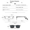 3 In 1 Rectangle Frame Polarized Magnetic Clip On Sunglasses Men Metal Optical Prescription Magnet Clip On Sun Glasses